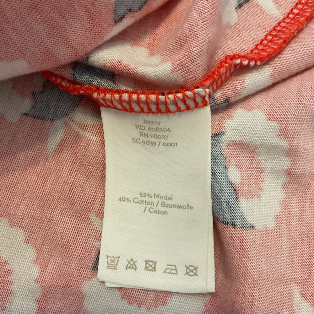 Boden Lois Floral Midi Jersey Dress Orange/Red Navy White Sleeveless Size 10 M - Picture 16 of 16